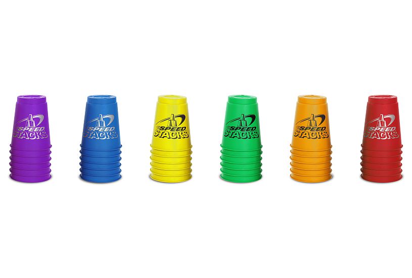 Orange Speed Training Sports Stacking Cups Large 3.5 x 4.4 Tall Quick Stack Cups Set of 12 With Carry Bag By Trademark Innovations 