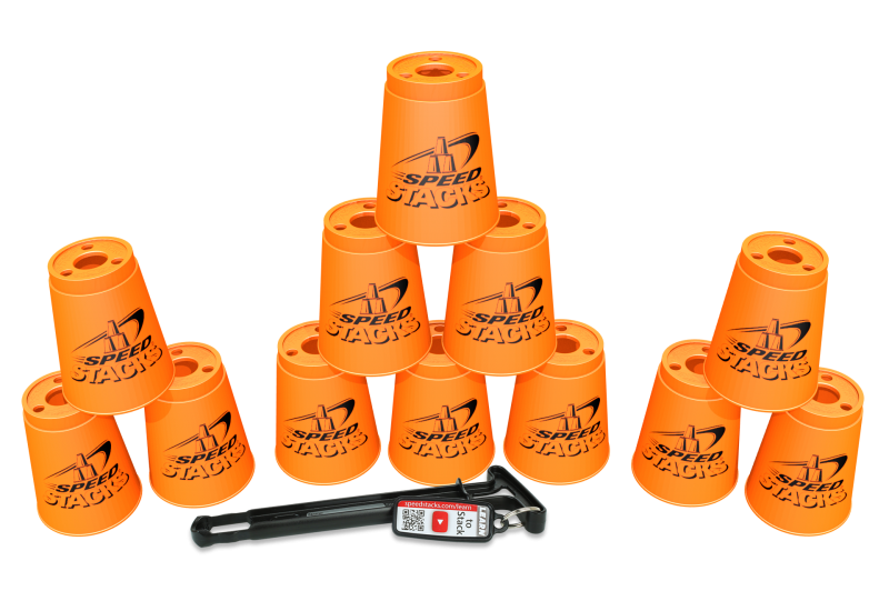 Speed Stacks Speed Stacks Set Of 10 Stacking Racking Speeds Cups With Storage Bag Orange WSSA 